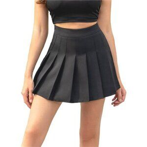 High Waisted Pleated Mini Skater Skirt with Shorts Tennis Golf School